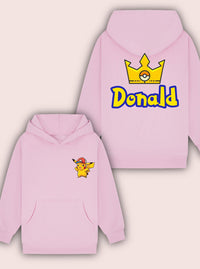 Custom Pokémon Inspired Hoodie – Pikachu Personalised Name on Back – Kids Christmas Gift