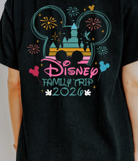 Disney Trip 2026 Family Tshirts – Mickey or Minnie Disneyland T-Shirts - Personalised Group Matching Holiday