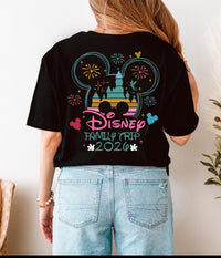 Disney Trip 2026 Family Tshirts – Mickey or Minnie Disneyland T-Shirts - Personalised Group Matching Holiday