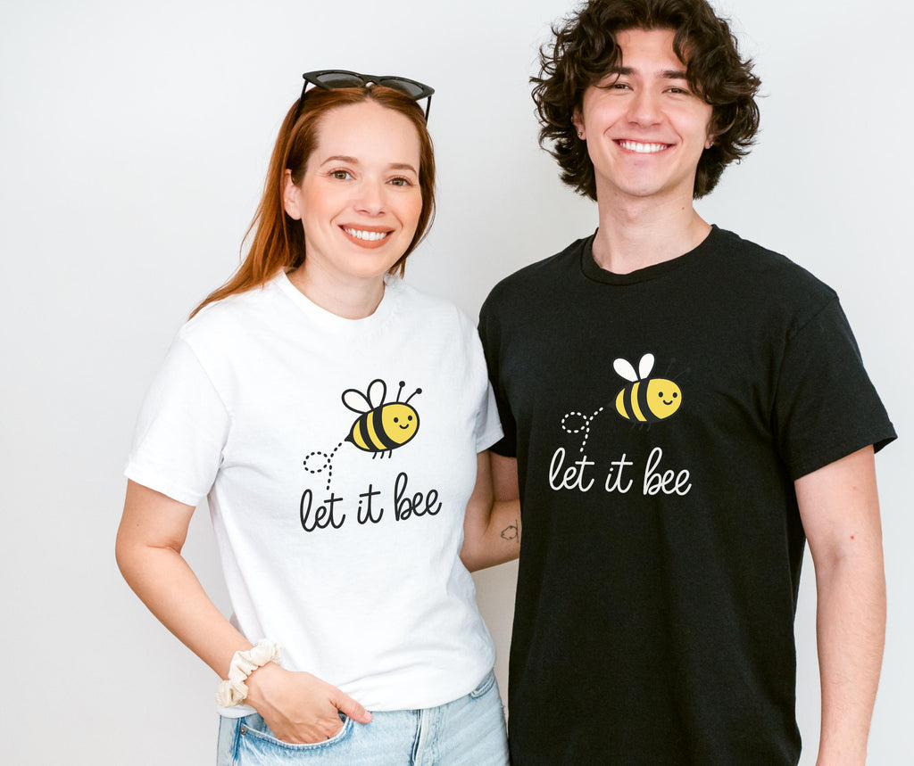 Let It Bee T-Shirt | Bee Graphic Tee | Nature Lover Gift | Funny Positive Quote Shirt