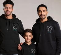 Personalised Disney Hoodie – Mickey or Minnie Back Design | Family Holiday Matching | Custom Name