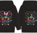Personalised Disney Hoodie – Mickey or Minnie Back Design | Family Holiday Matching | Custom Name