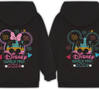 Personalised Disney Hoodie – Mickey or Minnie Back Design | Family Holiday Matching | Custom Name