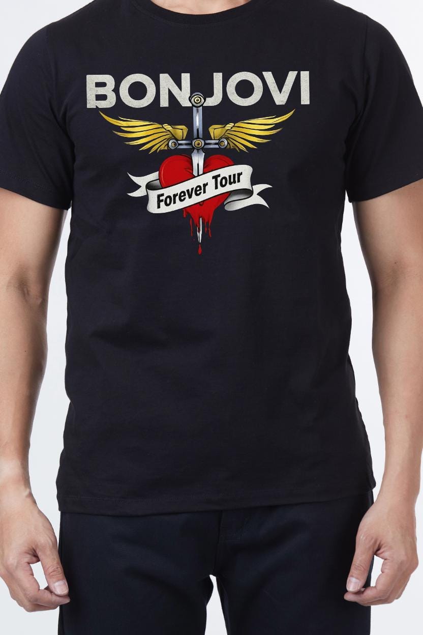 Bon Jovi Forever Tour Fan T-Shirt | Rock Band Tee | Concert Shirt Plus Sizes