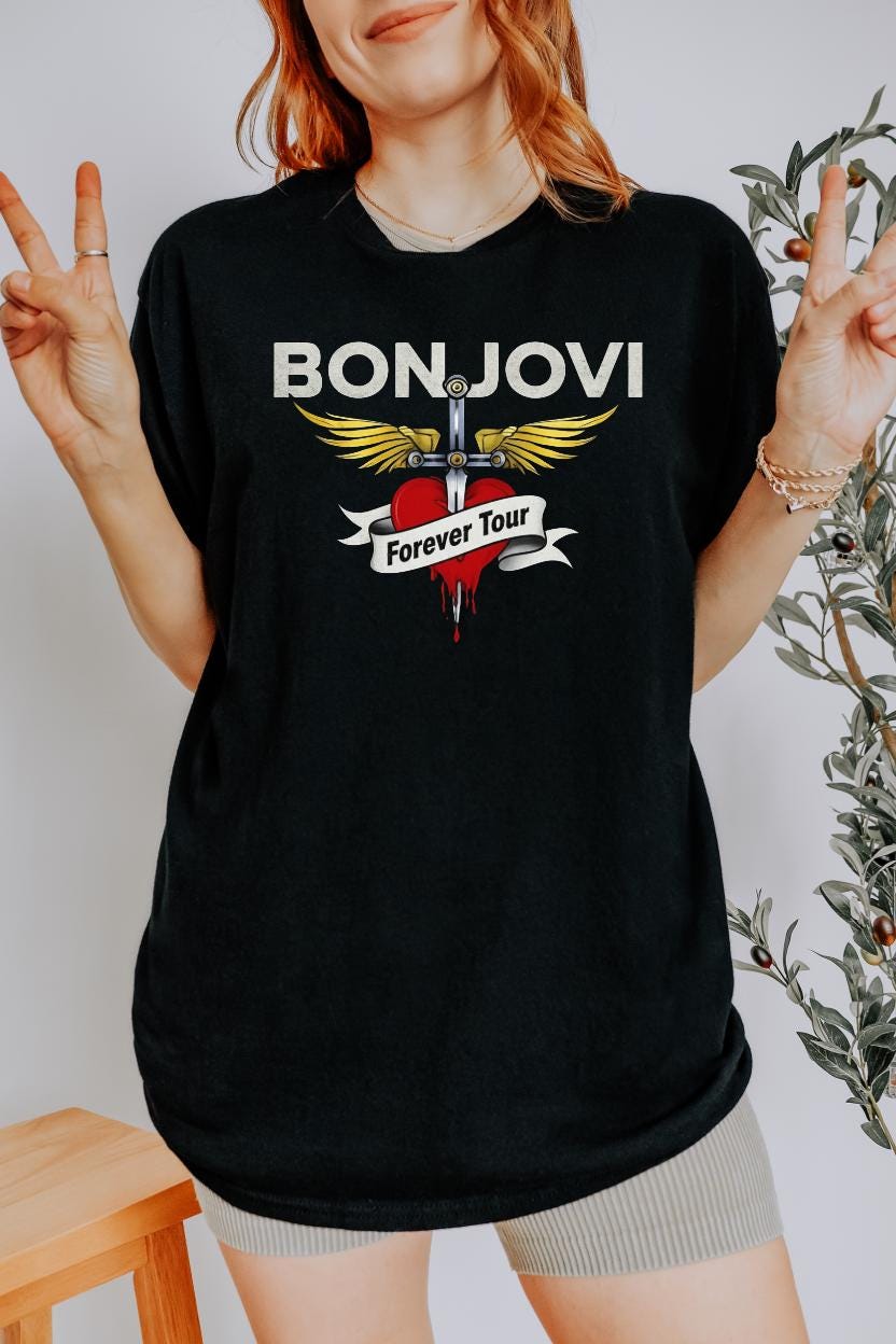 Bon Jovi Forever Tour Fan T-Shirt | Rock Band Tee | Concert Shirt Plus Sizes