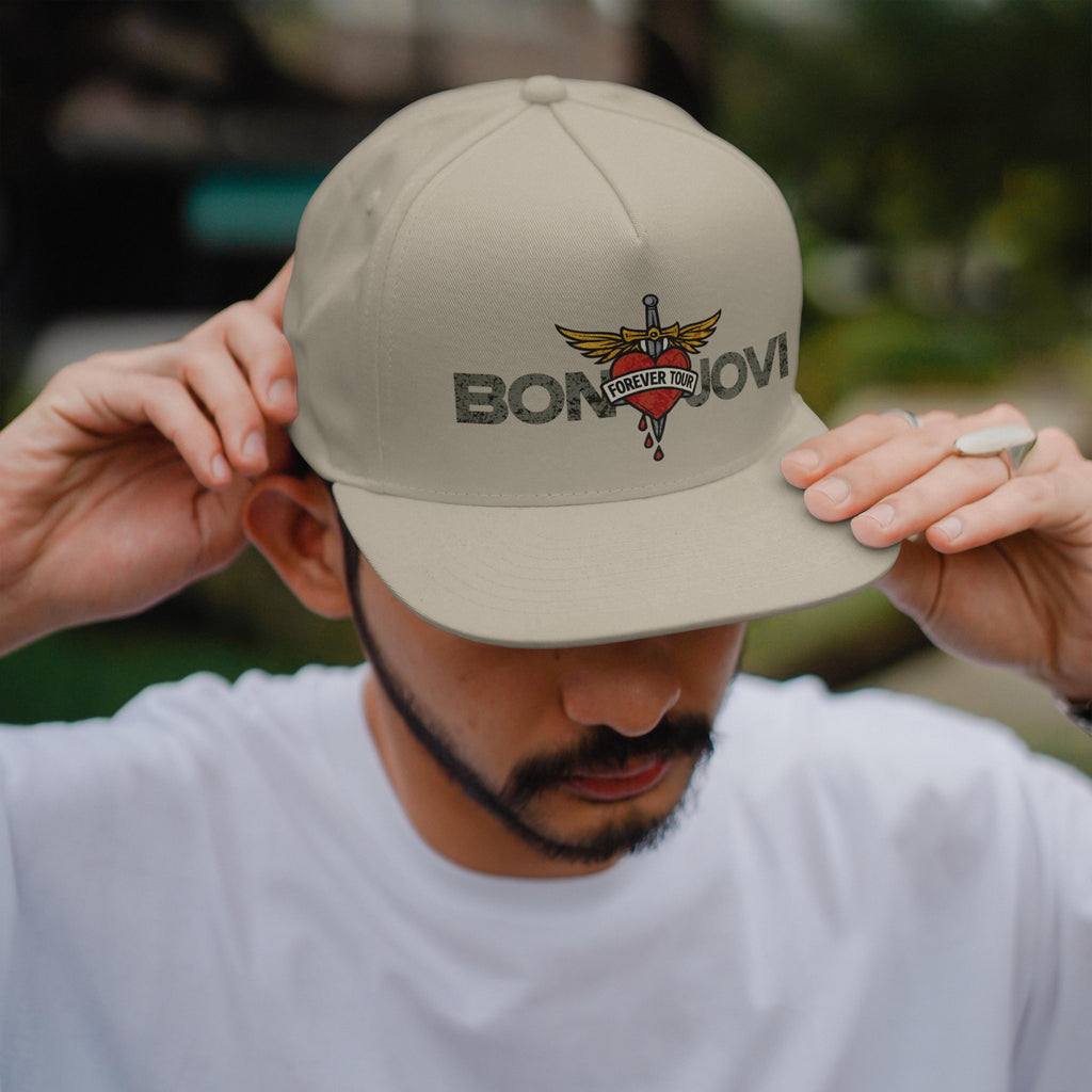 Bon Jovi Forever Tour Hat | Unisex 5-Panel Cotton Twill Cap