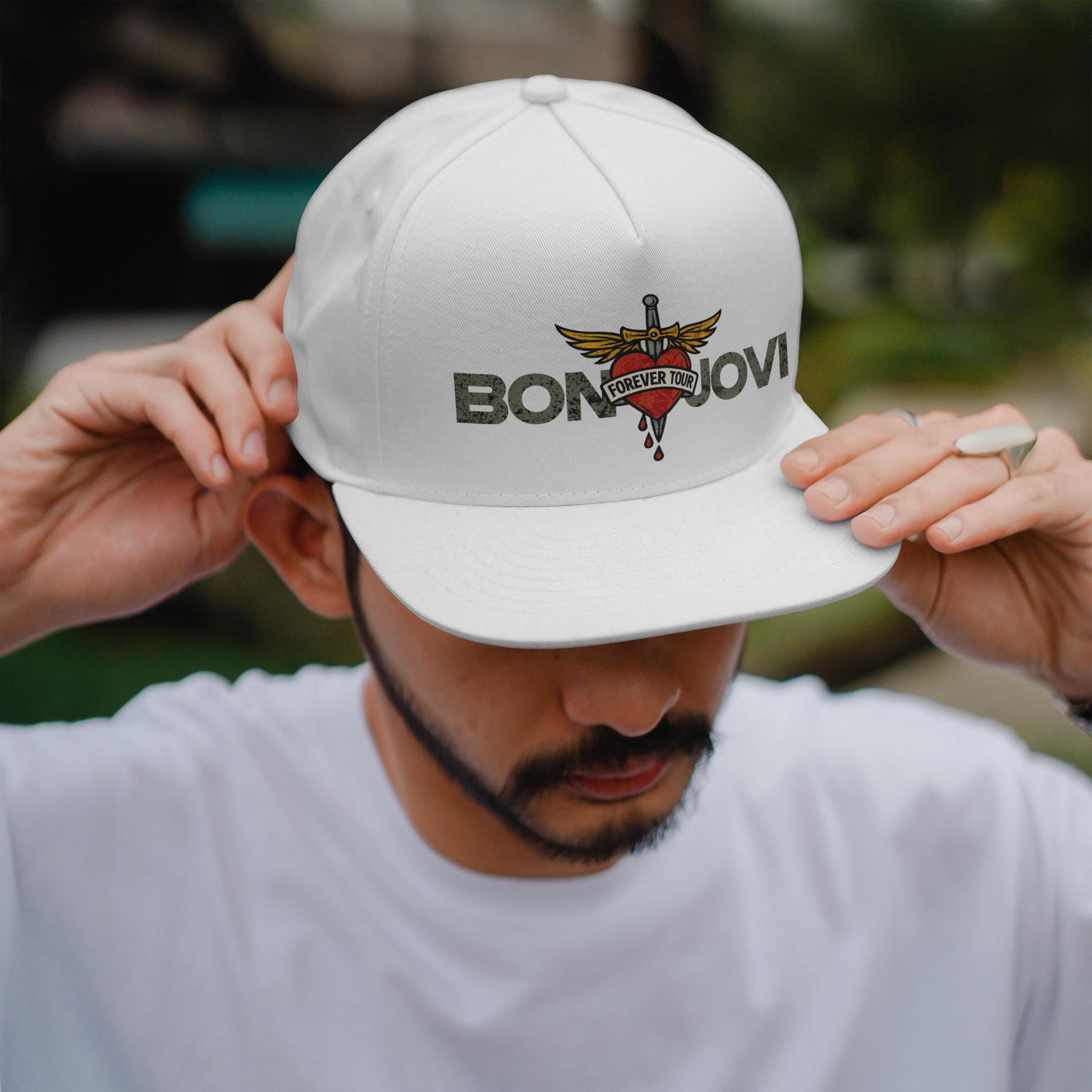 Bon Jovi Forever Tour Hat | Unisex 5-Panel Cotton Twill Cap