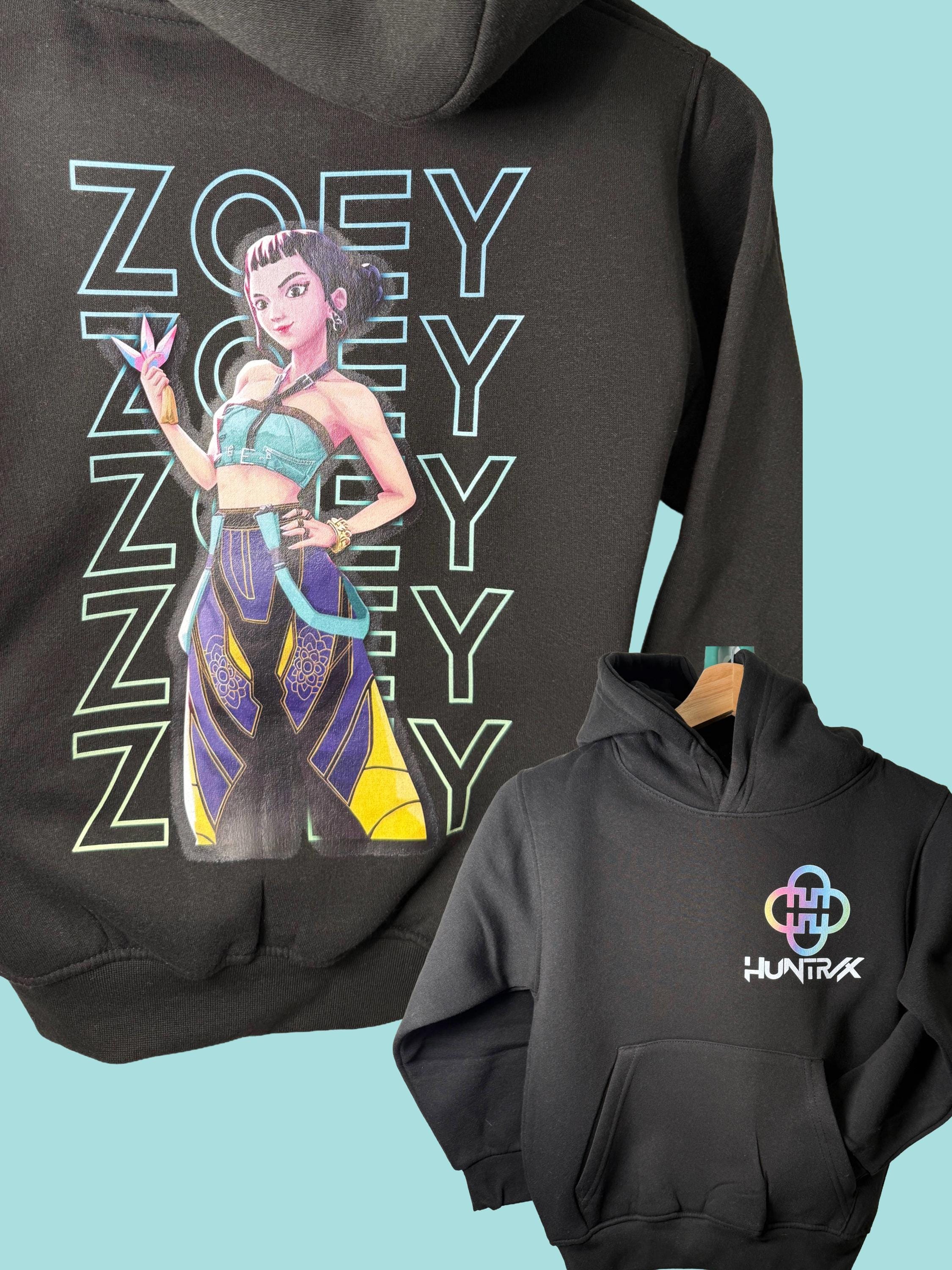 Anime Character Huntrix Hoodie - Zoey, Mira, Rumi K-Pop Demon Hunters hood