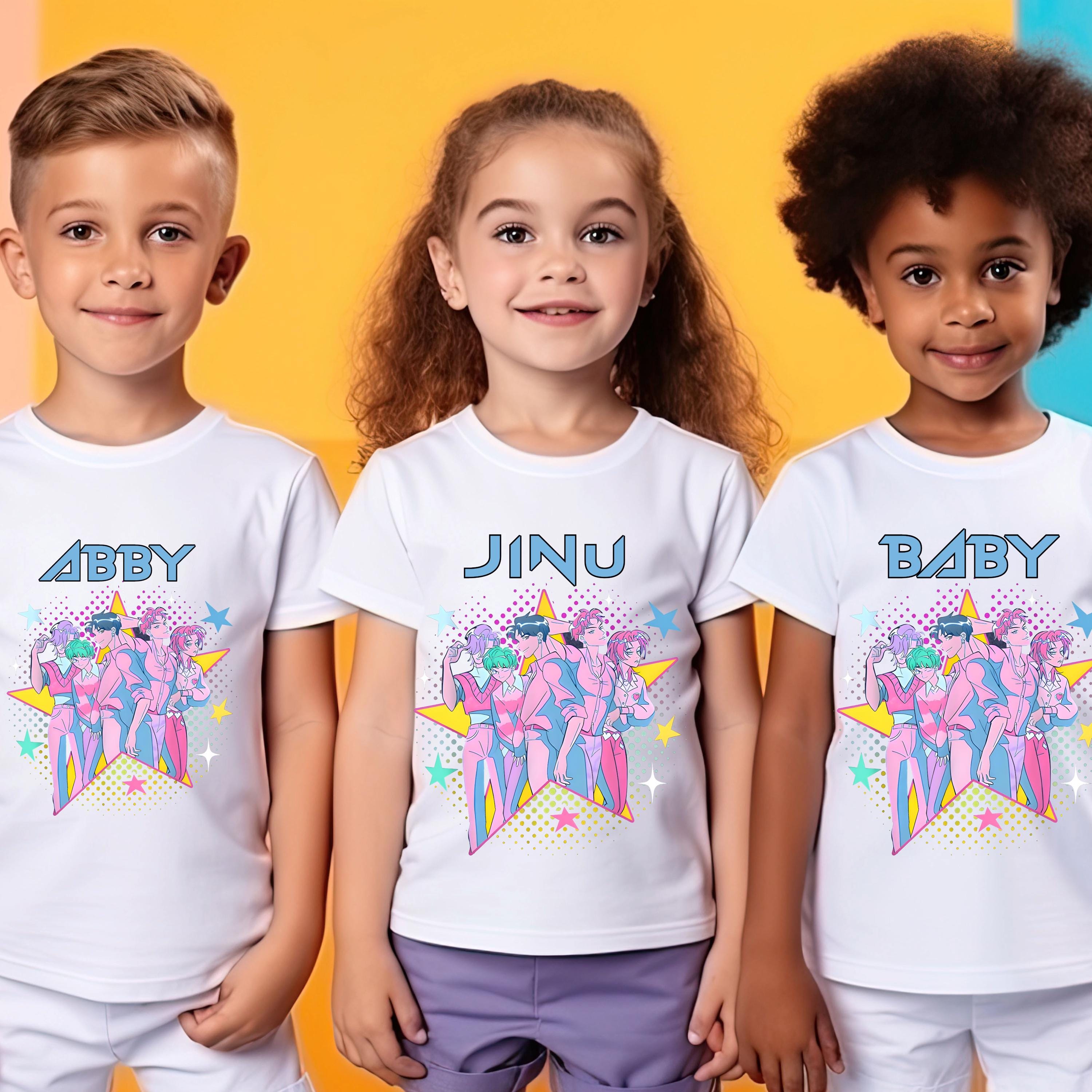 Saja Boys Personalised K-Pop Demon Hunters Kids T-Shirt | Custom Name Shirt | Kpop Christmas Gift