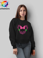 Floral Bow Minnie Mouse Ears Sweatshirt | Mummy and me Jumper Disney