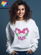 Floral Bow Minnie Mouse Ears Sweatshirt | Mummy and me Jumper Disney