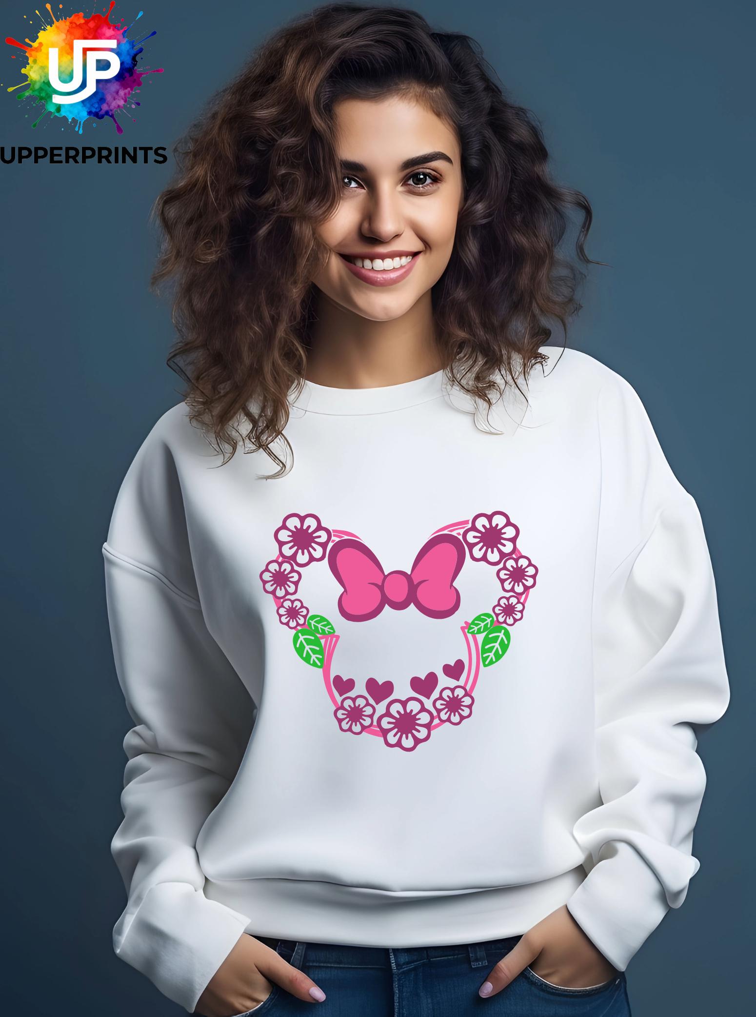 Floral Bow Minnie Mouse Ears Sweatshirt | Mummy and me Jumper Disney