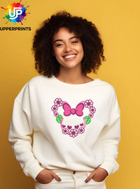 Floral Bow Minnie Mouse Ears Sweatshirt | Mummy and me Jumper Disney