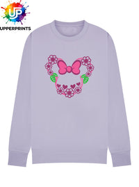 Floral Bow Minnie Mouse Ears Sweatshirt | Mummy and me Jumper Disney