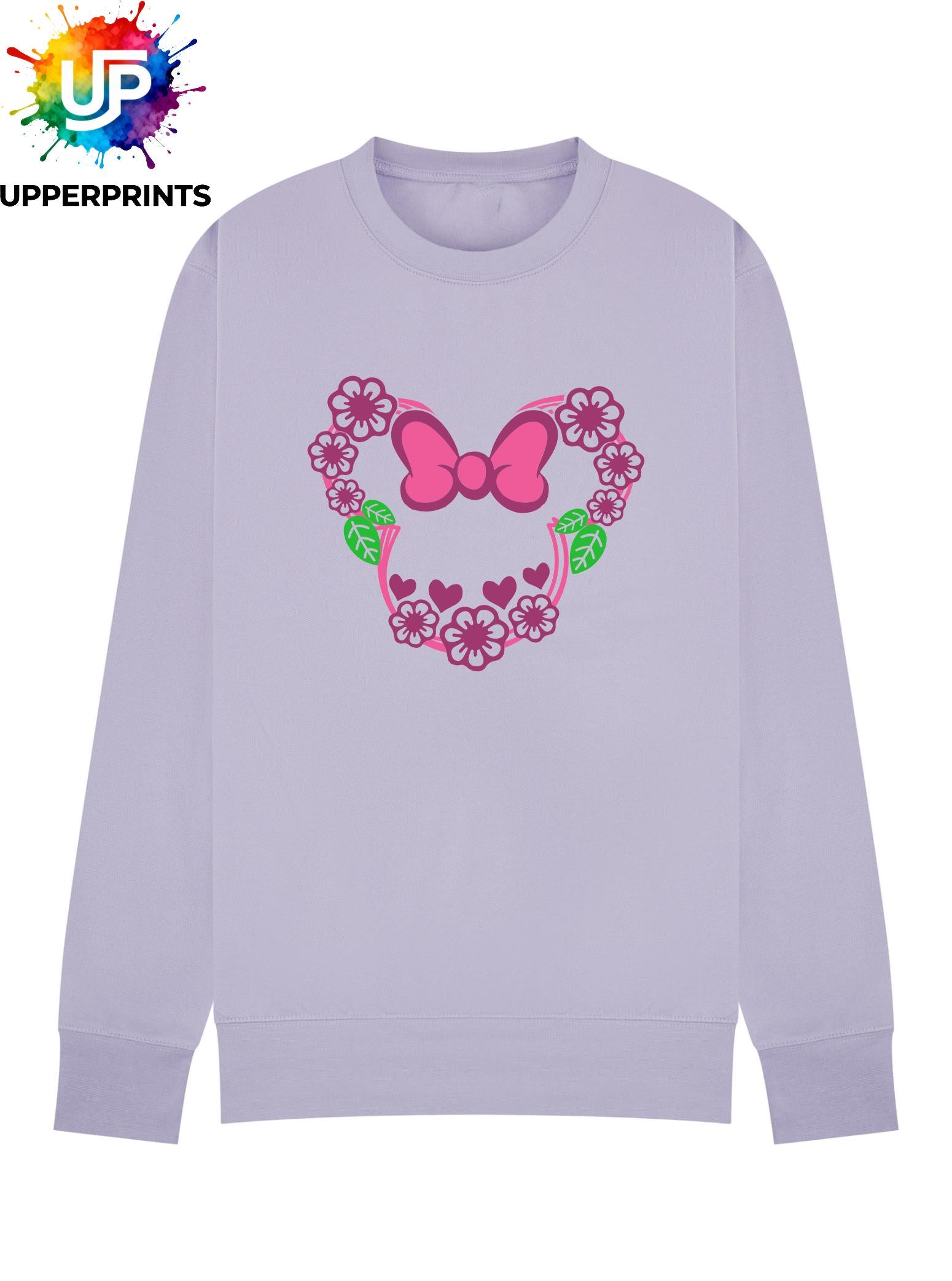Floral Bow Minnie Mouse Ears Sweatshirt | Mummy and me Jumper Disney