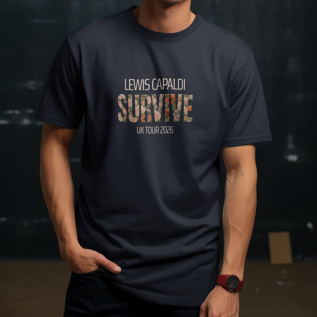 Lewis Capaldi Tour T-Shirt in Navy