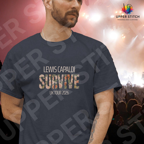 Lewis Capaldi Tour T-Shirt in Navy