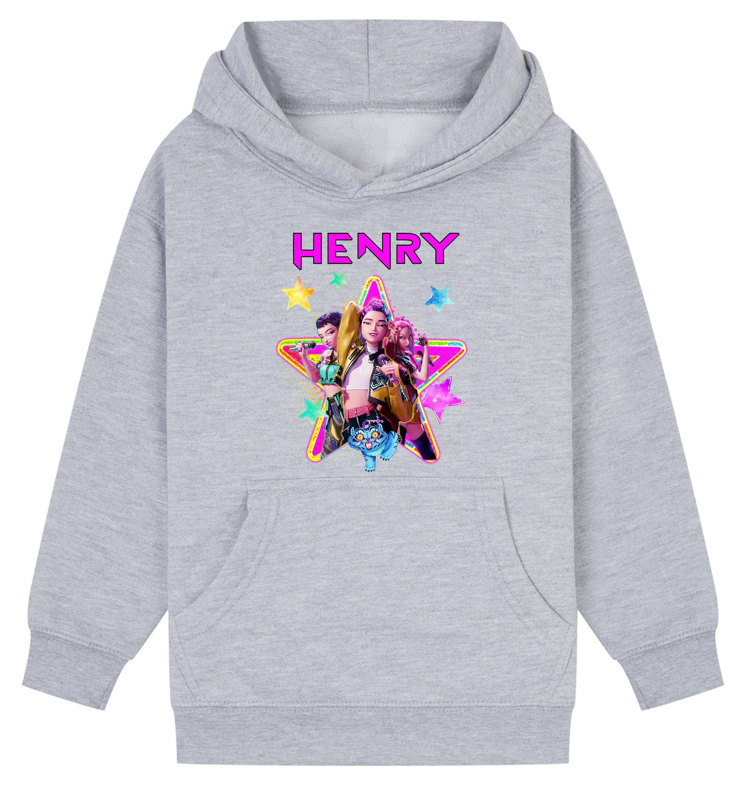 Personalised Huntrix K-Pop Demon Hunters Kids Hoodie | Custom Name Hood | Kpop Gift