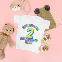 Personalised Birthday Boy Number T-Shirt with Name
