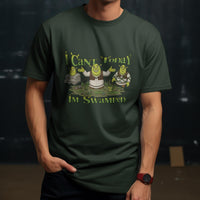 Funny Swamp Shrek Shirt - I Can’t Today I’m Swamped Fun Ogre Themed T-Shirt