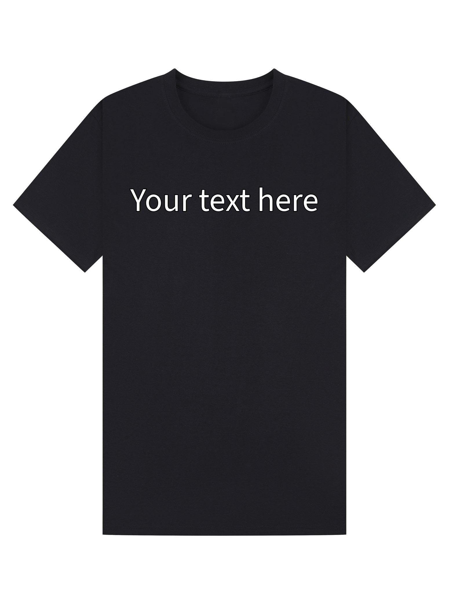 Custom Text, image or Photo print T-Shirt – Personalised Gift, Family Shirts