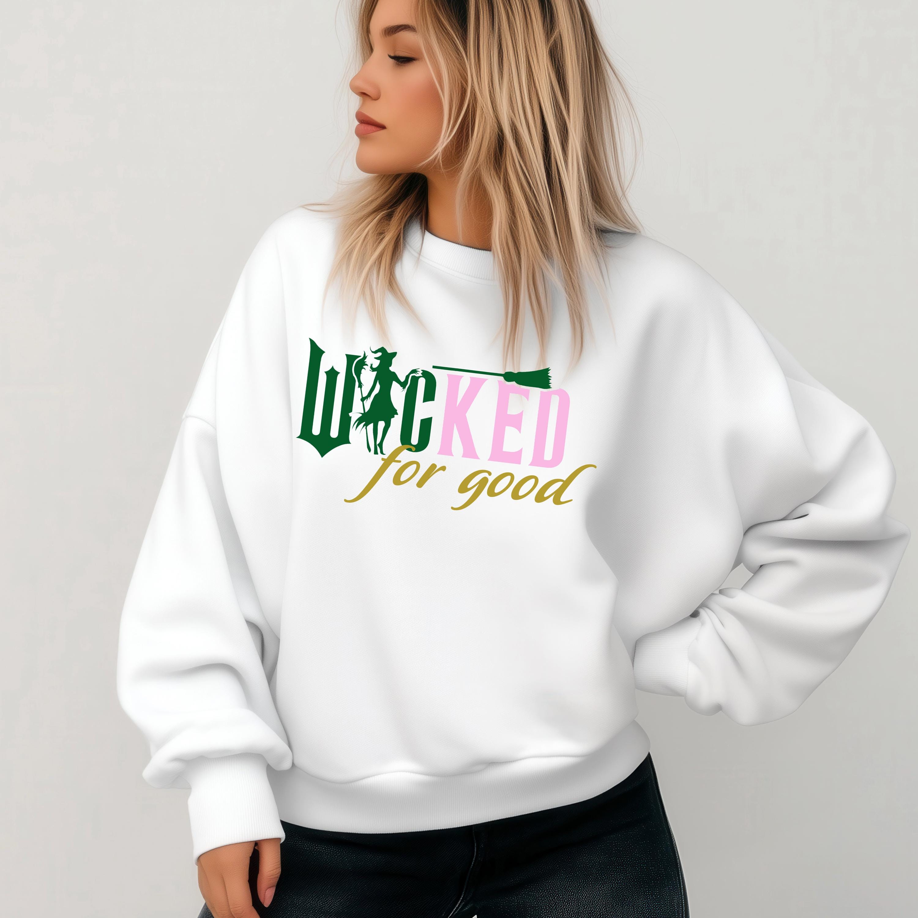 Wicked Themed Movie Sweatshirt – For Good – Cosy Jumper – Kids, adults and plus size