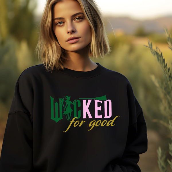Wicked Themed Movie Sweatshirt – For Good – Cosy Jumper – Kids, adults and plus size