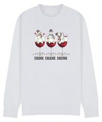 Drink Drank Drunk Christmas Jumper – Festive sweatshirt for Work Parties, Family Gatherings & Drinks!