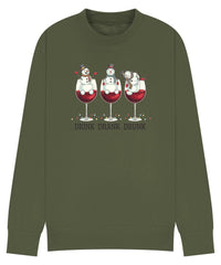Drink Drank Drunk Christmas Jumper – Festive sweatshirt for Work Parties, Family Gatherings & Drinks!