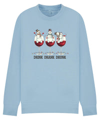 Drink Drank Drunk Christmas Jumper – Festive sweatshirt for Work Parties, Family Gatherings & Drinks!
