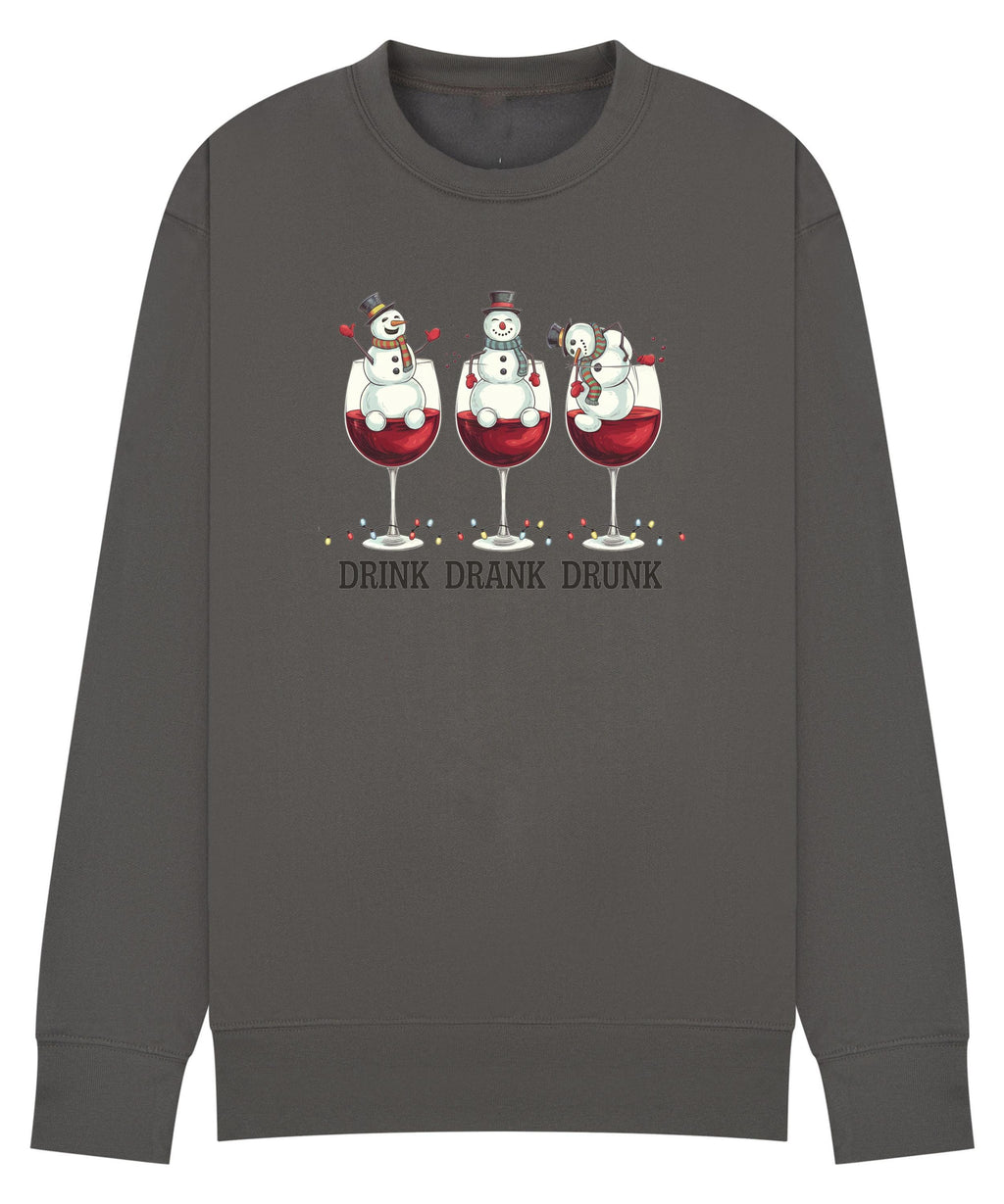Drink Drank Drunk Christmas Jumper – Festive sweatshirt for Work Parties, Family Gatherings & Drinks!