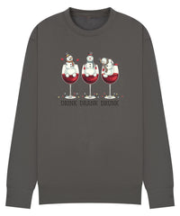 Drink Drank Drunk Christmas Jumper – Festive sweatshirt for Work Parties, Family Gatherings & Drinks!