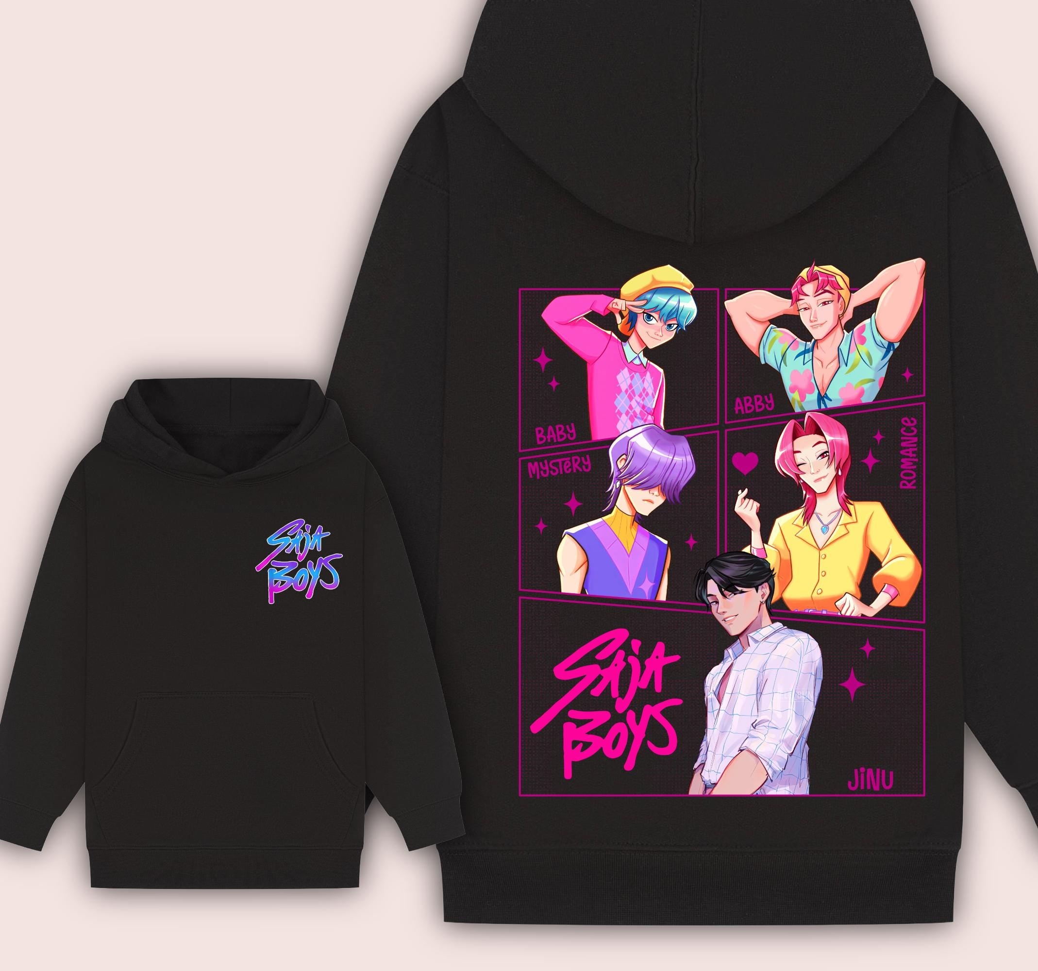 Saja Boys KPop Demon Hunters Hoodie | Unisex K-Pop Anime Style | Fan Made Design