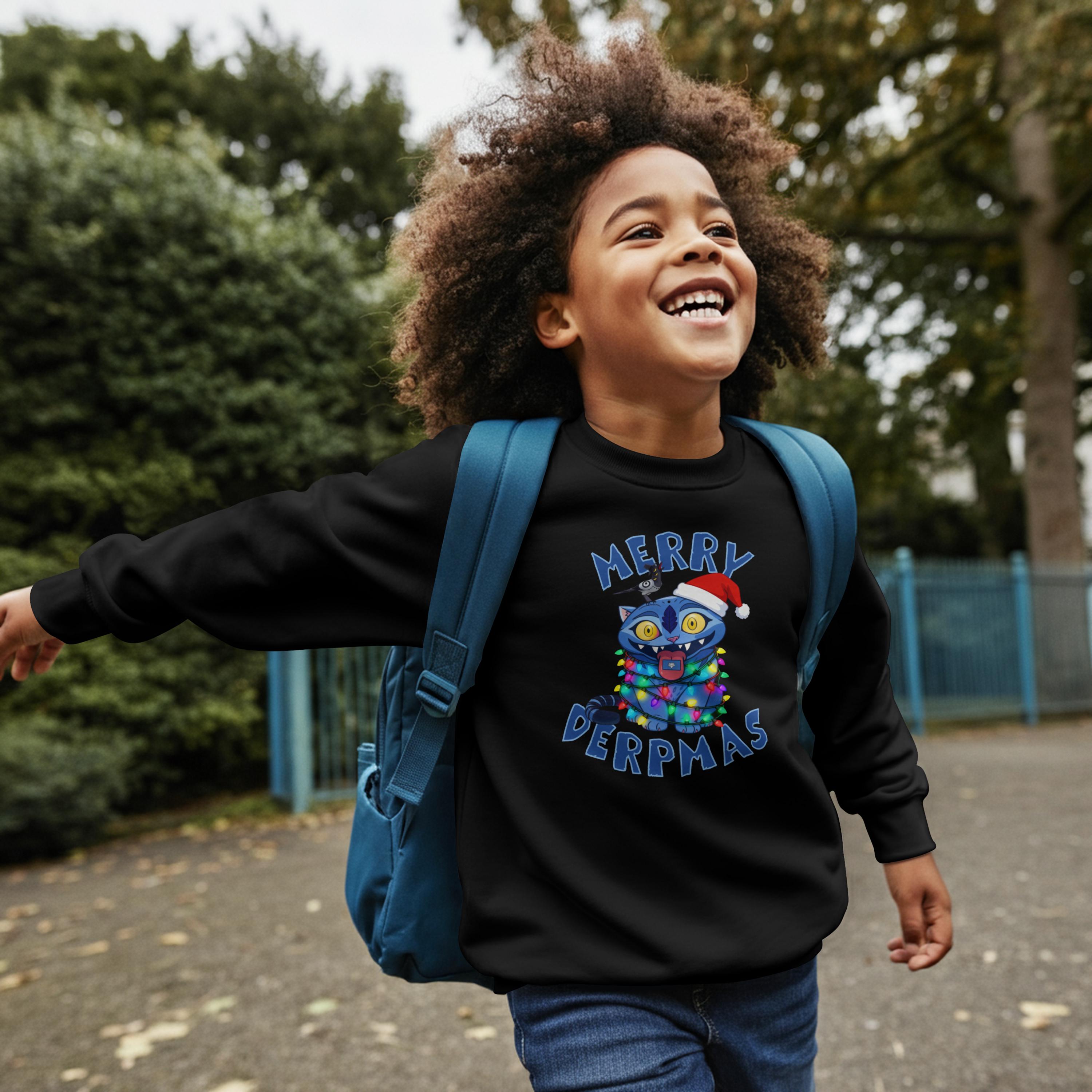 Merry Derpmas Sweatshirt in Childs Black