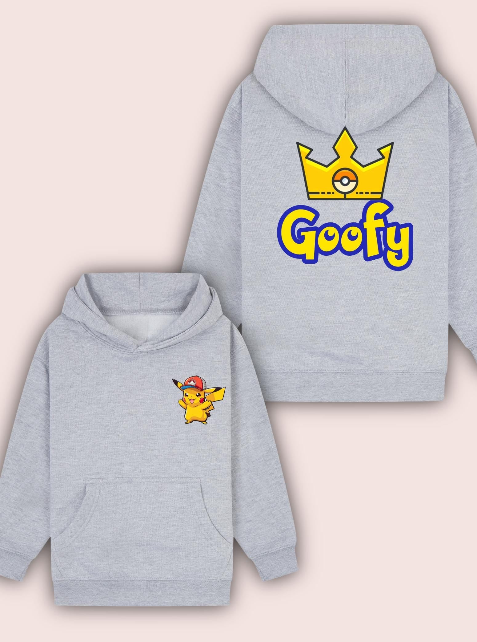 Custom Pokémon Inspired Hoodie – Pikachu Personalised Name on Back – Kids Christmas Gift