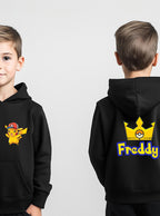 Custom Pokémon Inspired Hoodie – Pikachu Personalised Name on Back – Kids Christmas Gift