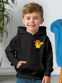 Custom Pokémon Inspired Hoodie – Pikachu Personalised Name on Back – Kids Christmas Gift