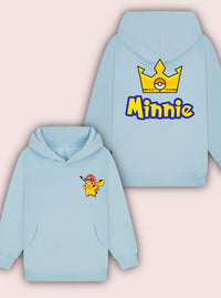 Custom Pokémon Inspired Hoodie – Pikachu Personalised Name on Back – Kids Christmas Gift