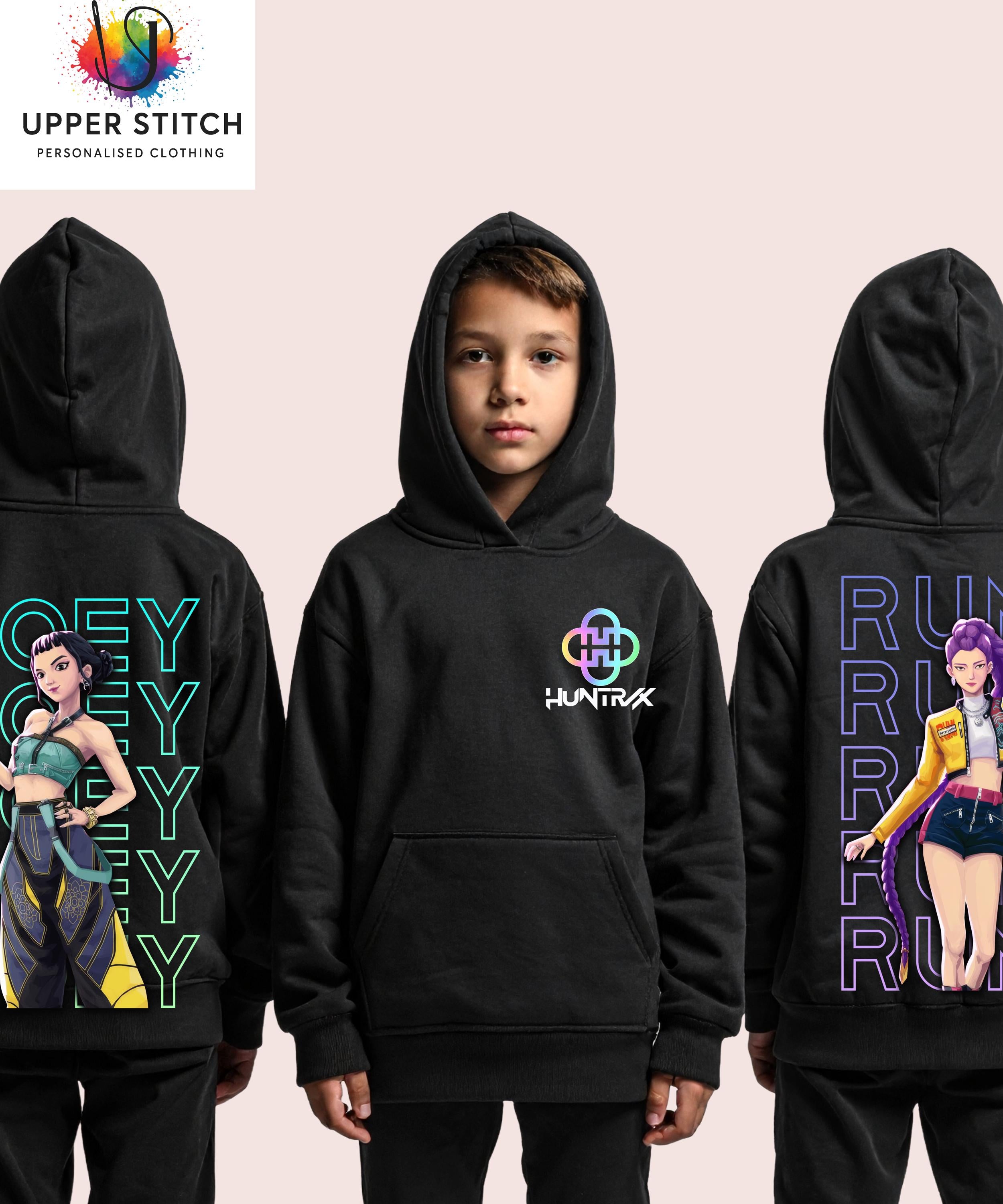 Anime Character Huntrix Hoodie - Zoey, Mira, Rumi K-Pop Demon Hunters hood