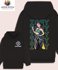 Anime Character Huntrix Hoodie - Zoey, Mira, Rumi K-Pop Demon Hunters hood
