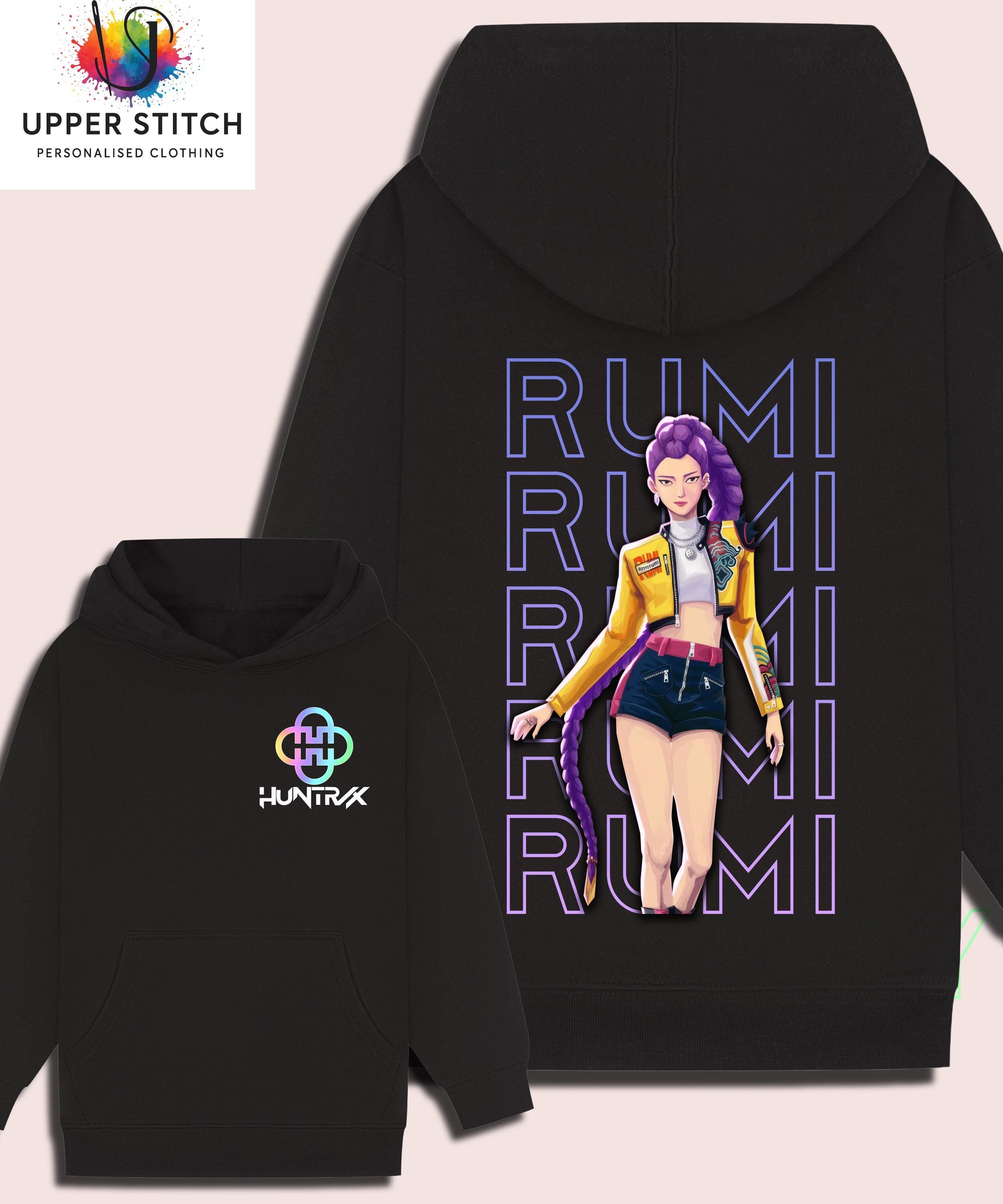 Anime Character Huntrix Hoodie - Zoey, Mira, Rumi K-Pop Demon Hunters hood