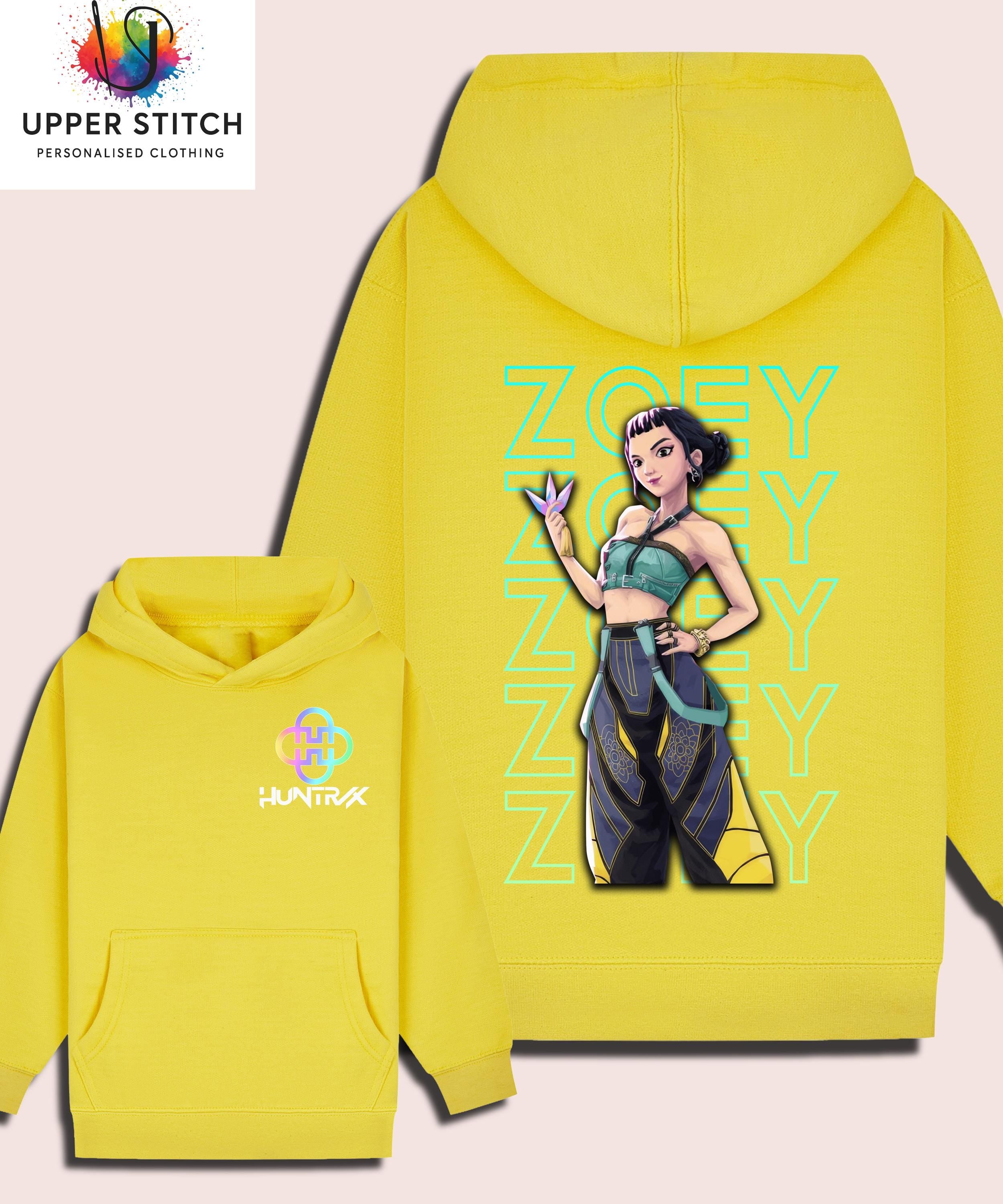 Anime Character Huntrix Hoodie - Zoey, Mira, Rumi K-Pop Demon Hunters hood