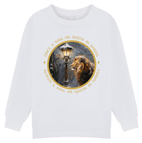 Narnia Sweatshirt Kids & Adults – “Once a King or Queen in Narnia” Lion Jumper – Book Lover