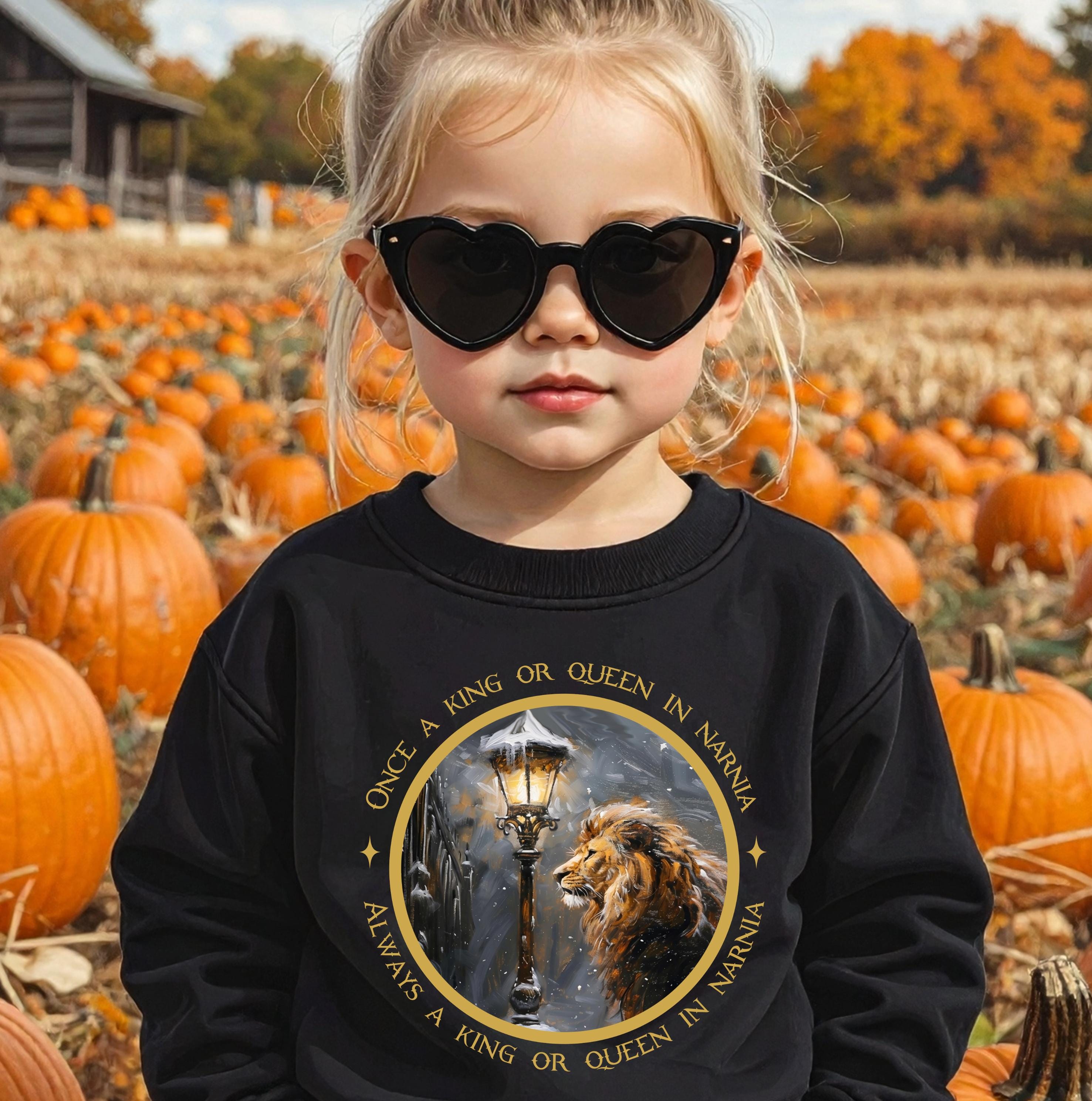 Narnia Sweatshirt Kids & Adults – “Once a King or Queen in Narnia” Lion Jumper – Book Lover