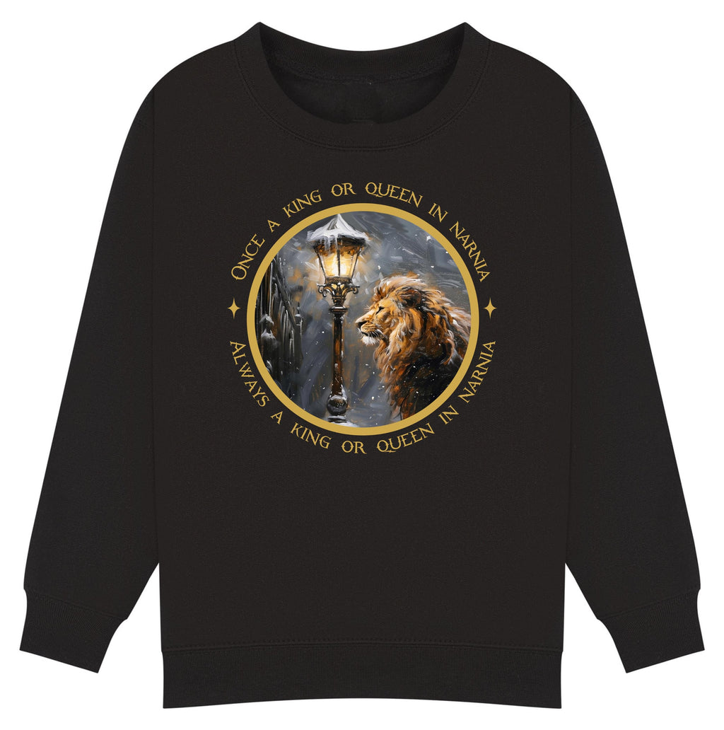 Narnia Sweatshirt Kids & Adults – “Once a King or Queen in Narnia” Lion Jumper – Book Lover