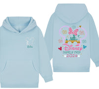 Personalised Disney Hoodie – Mickey or Minnie Back Design | Family Holiday Matching | Custom Name