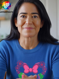 Floral Bow Minnie Mouse Ears Sweatshirt | Mummy and me Jumper Disney
