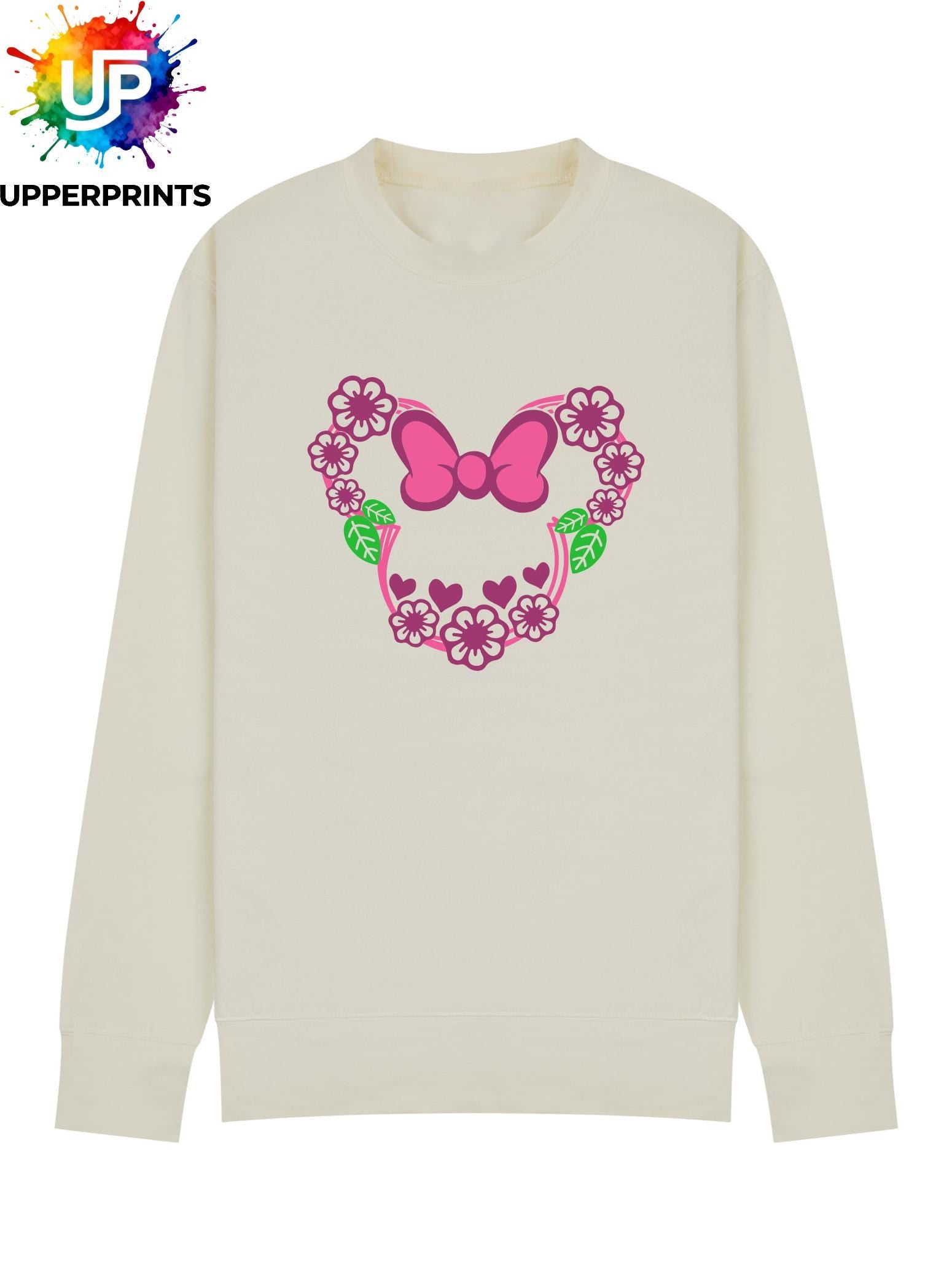 Floral Bow Minnie Mouse Ears Sweatshirt | Mummy and me Jumper Disney