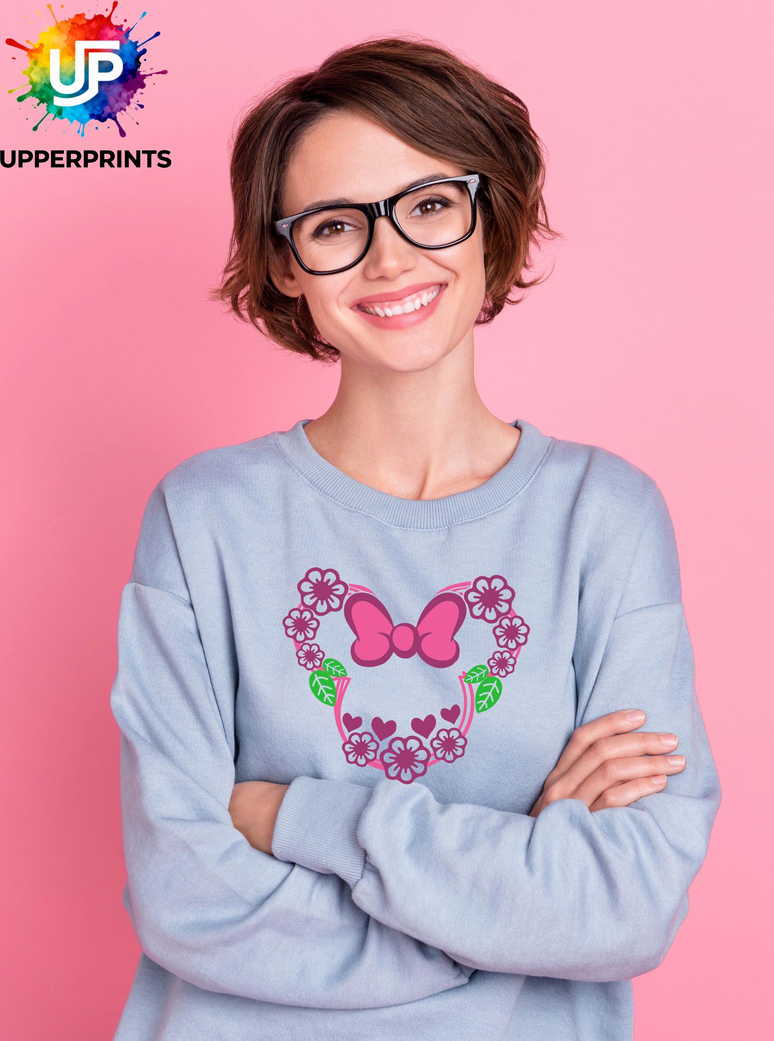 Floral Bow Minnie Mouse Ears Sweatshirt | Mummy and me Jumper Disney