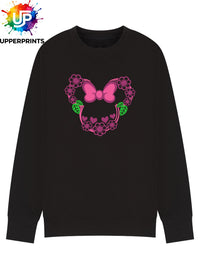 Floral Bow Minnie Mouse Ears Sweatshirt | Mummy and me Jumper Disney
